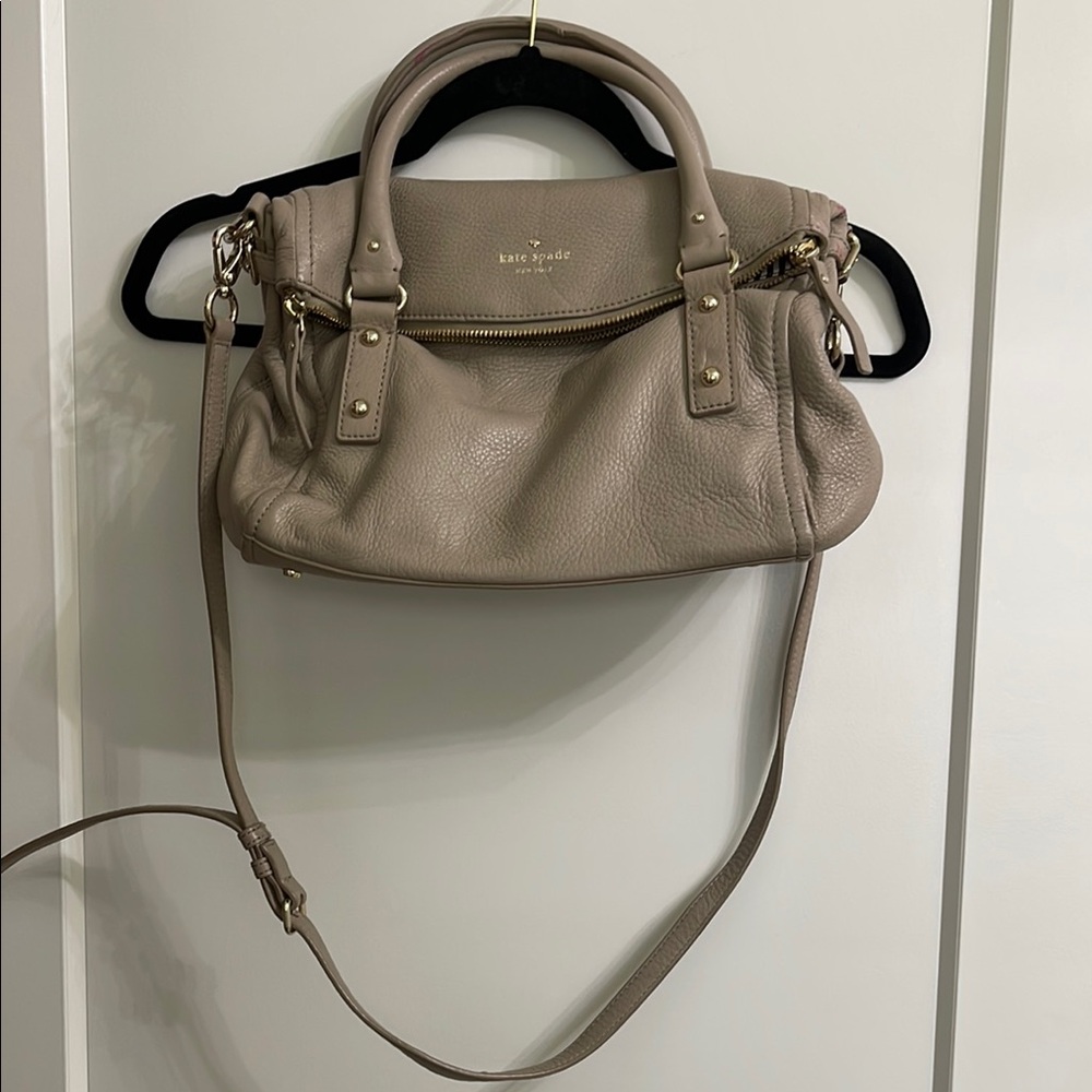 Kate Spade cobble hill tan satchel crossbody bag